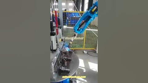 welding robot with 2 axis positioner
