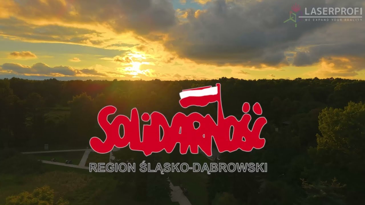 Pokaz laserowy na 45lecie NSZZ Solidarność Katowice [2025]