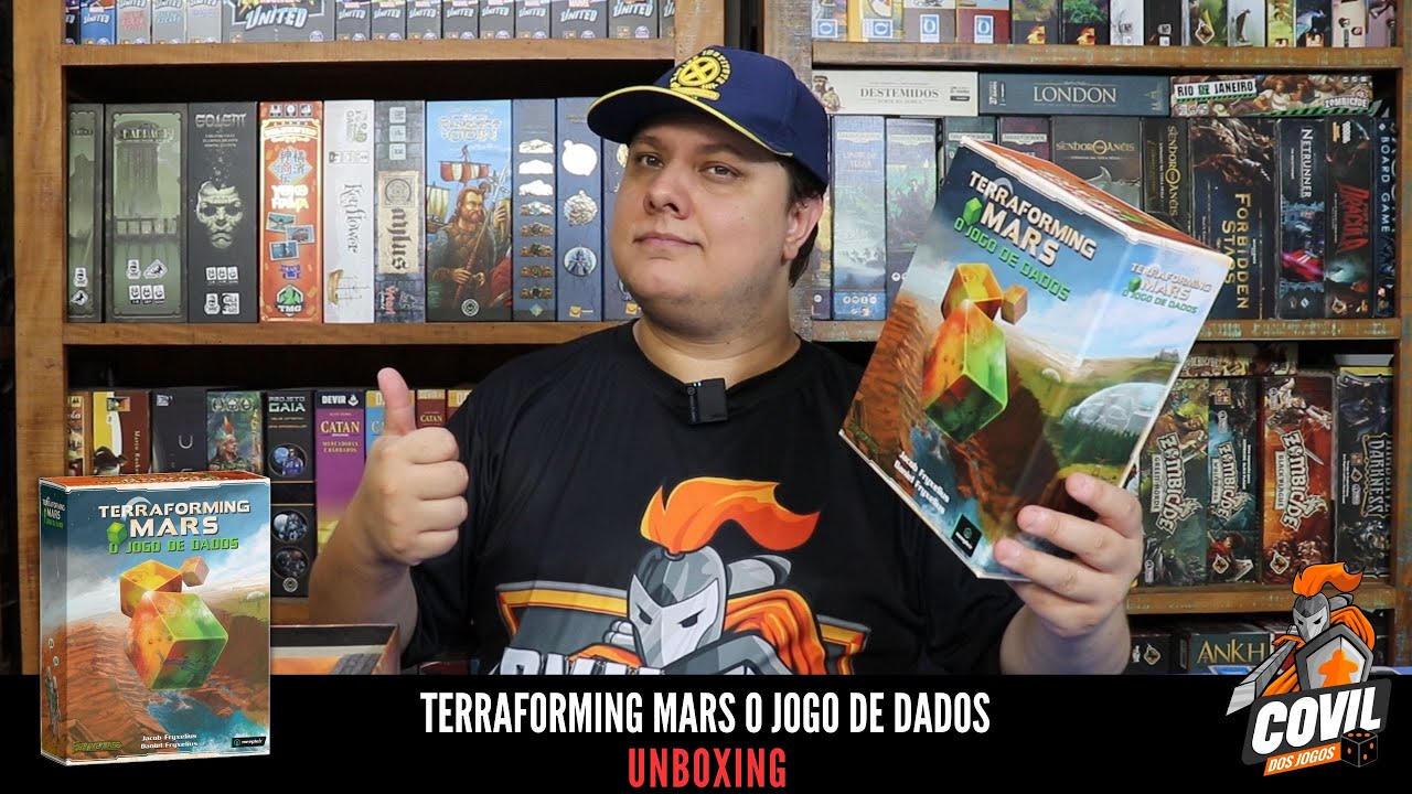 O que Tem na Caixa? Unboxing Terraforming Mars O Jogo de Dados 