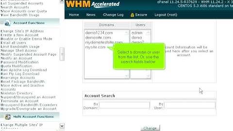 How to change an account