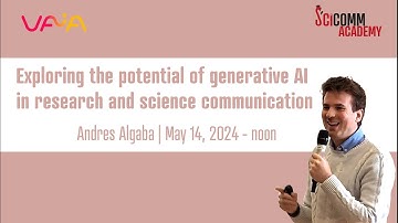 SciComm Academy talk: Exploring the potential of generative AI in research and science communication