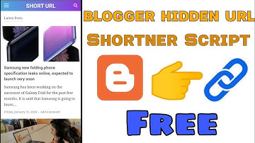 Hidden Url Shortner script for Blogger | Blogger Url Shortner | #WebTricks