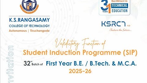 Valedictory Function of Student Induction Programme for 32nd Batch of First Year B.E. B.Tech. M.C.A.