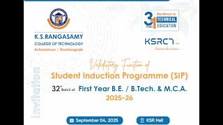 Valedictory Function of Student Induction Programme for 32nd Batch of First Year B.E. B.Tech. M.C.A.