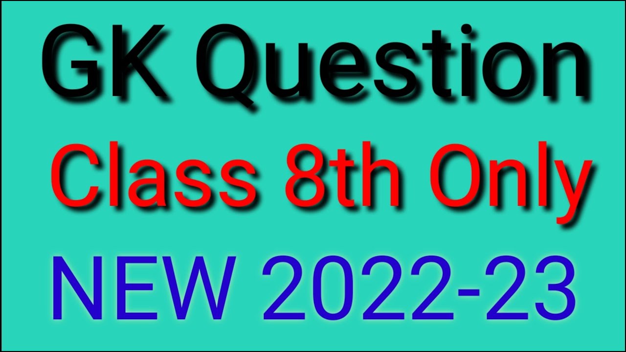 Gk Questions Answers Class 8 Only Hindi Kids 2019 Youtube