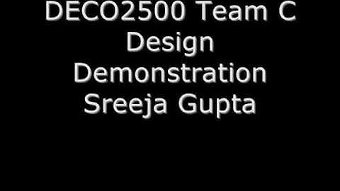 Deco2500 Design Demonstration