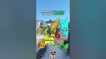 Amount of Submarines In European countries #europe #mapper #mapping #shorts #map #geography