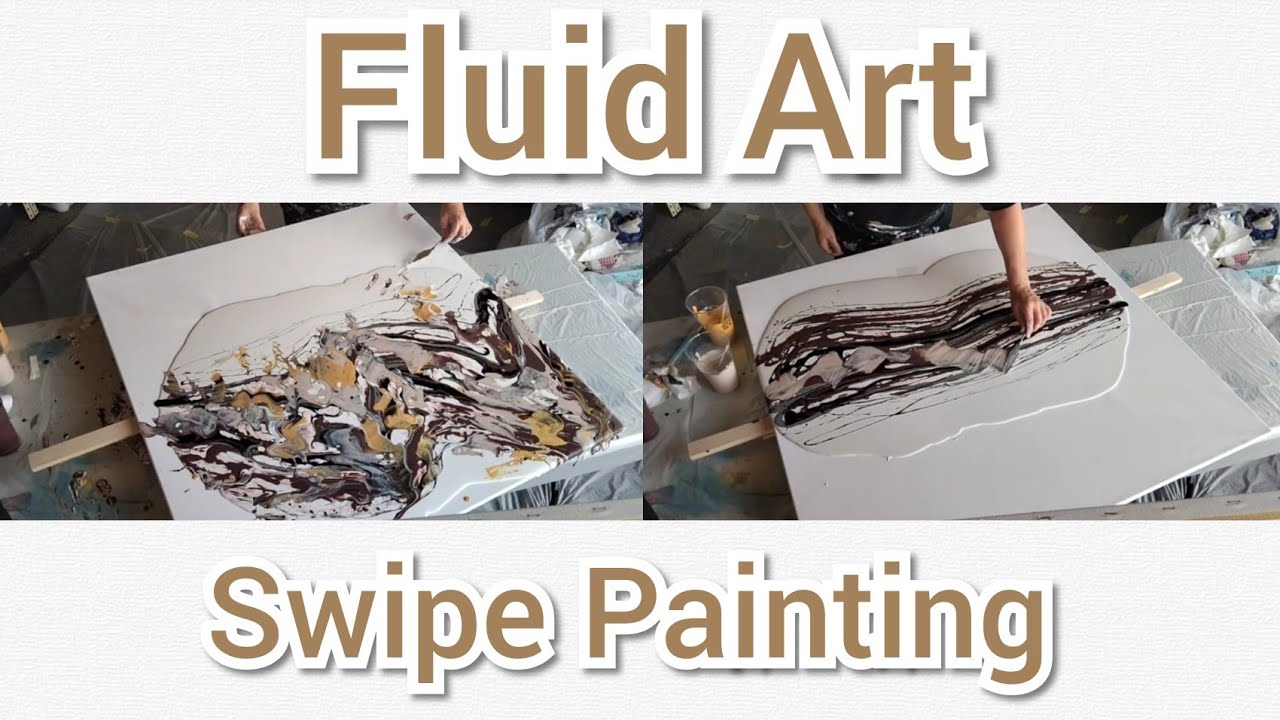 Acrylic pouring swipe using palette knives #art #artist # ...