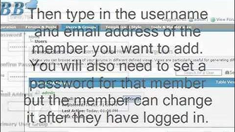 How To Add New Users To MyBB.