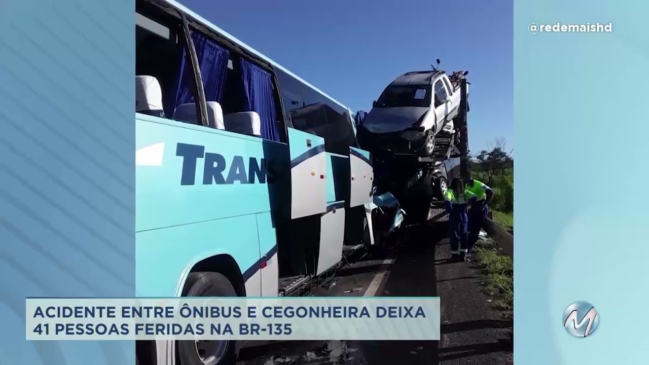 Acidente envolvendo ônibus e carreta deixa seis feridos na BR-251 em Minas