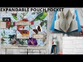 EXPANDABLE POUCH POCKETS WITH BOOK PAGES ~ STORAGE