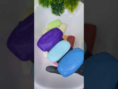 Which color combo do you like the most?💜🩷💛❤️💙🤍🧼 #asmr #asmrsoap #satisfying