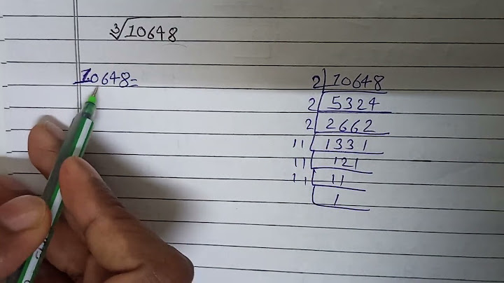 Find the cube root of each of the following numbers by prime factorisation method 10648