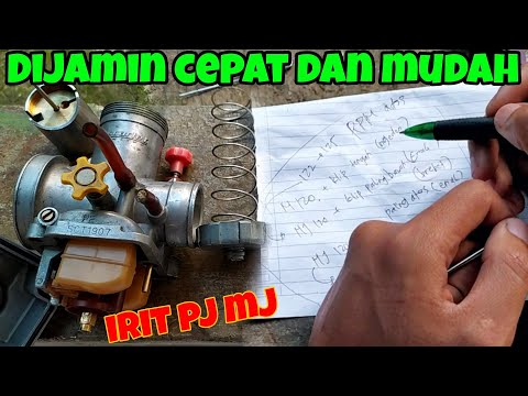 Trik Seting Karburator dengan cepat | langsung ketemu ukuran PJ MJ yang pas