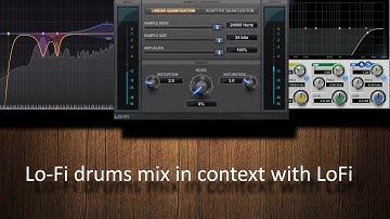 Mixing Lo-Fi drums with the LoFi plugin engaged
