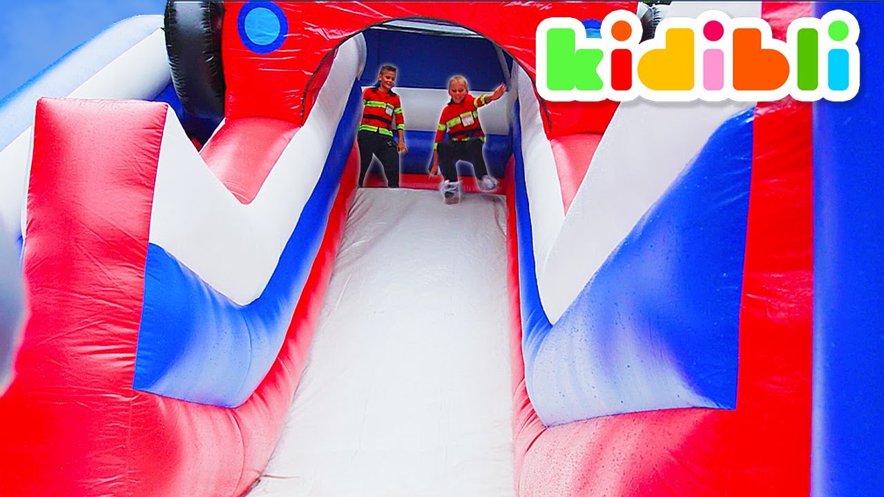 play-parkour-and-pretend-to-be-a-fireman-kidibli-animaj-kids-youtube