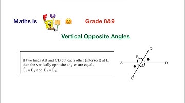 4. Grade 8&9 Maths |Geometry of Straight Lines | Vertical Opposite Angles