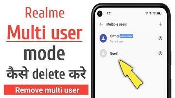 Realme phone me multi user delete kaise kare
