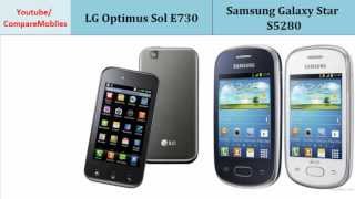 Lg optimus sol e730 vs samsung galaxy star s5280, compared to