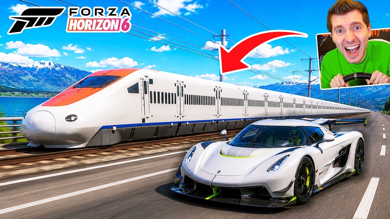 FORZA HORIZON 6 - TREM vs CARRO A 500km/h (o maior racha)