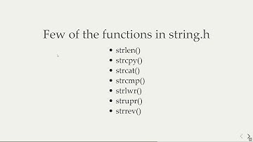 How to use String functions in C Programming (Part 2) by Prof. Shiburaj