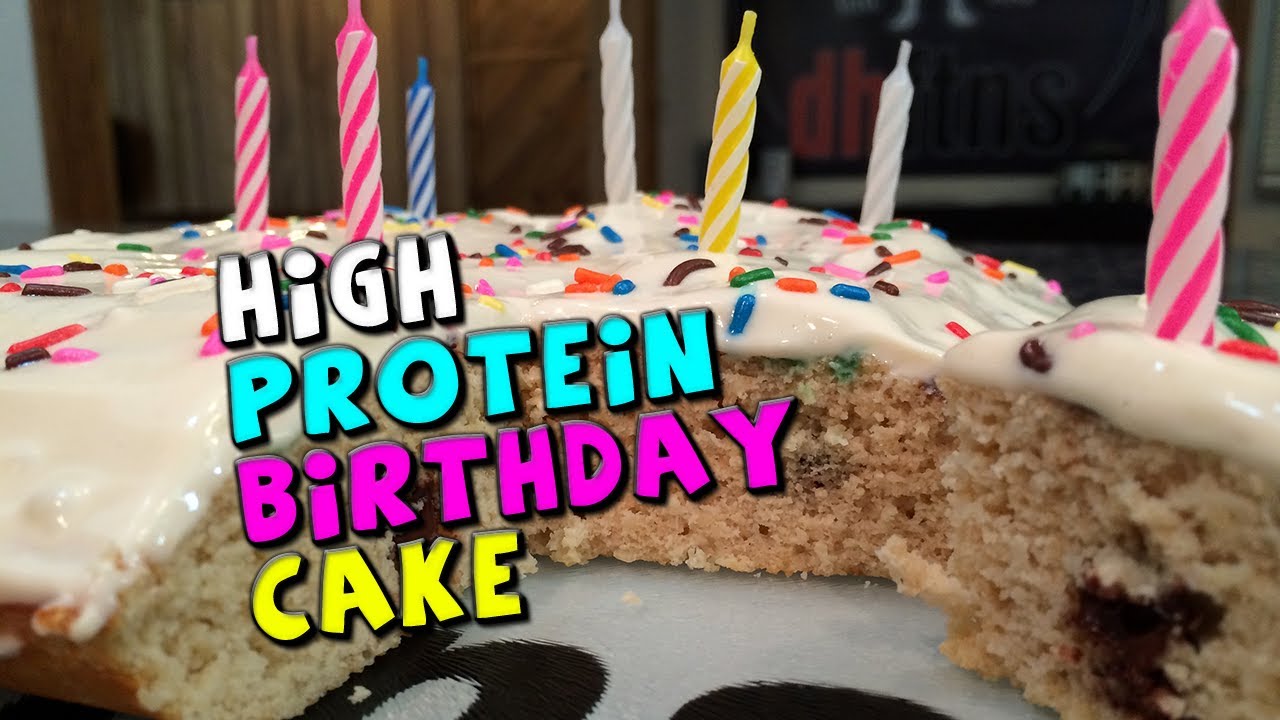Easy Protein Birthday Cake with Healthy Frosting YouTube