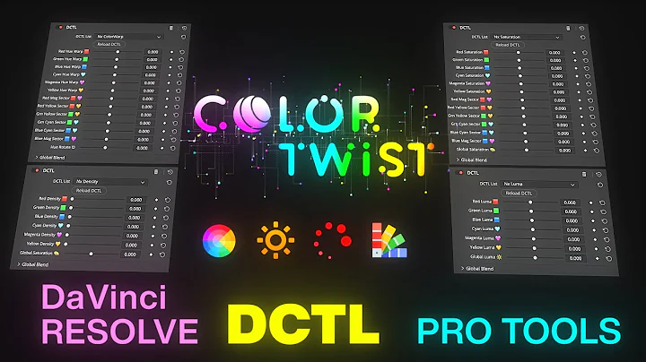DaVinci Resolve DCTLs - Hue / Luma / Saturation / Density Tools - ColorTwist