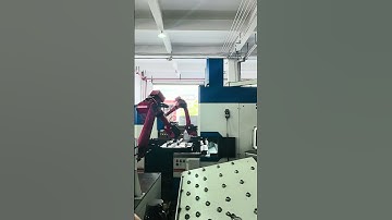 Panel bender with robot loading & unloading. #cnc #machine #factory