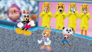 Masha and The Bear and Mickey Mouse in Сinema Finger Family | Nursery Rhymes For Children