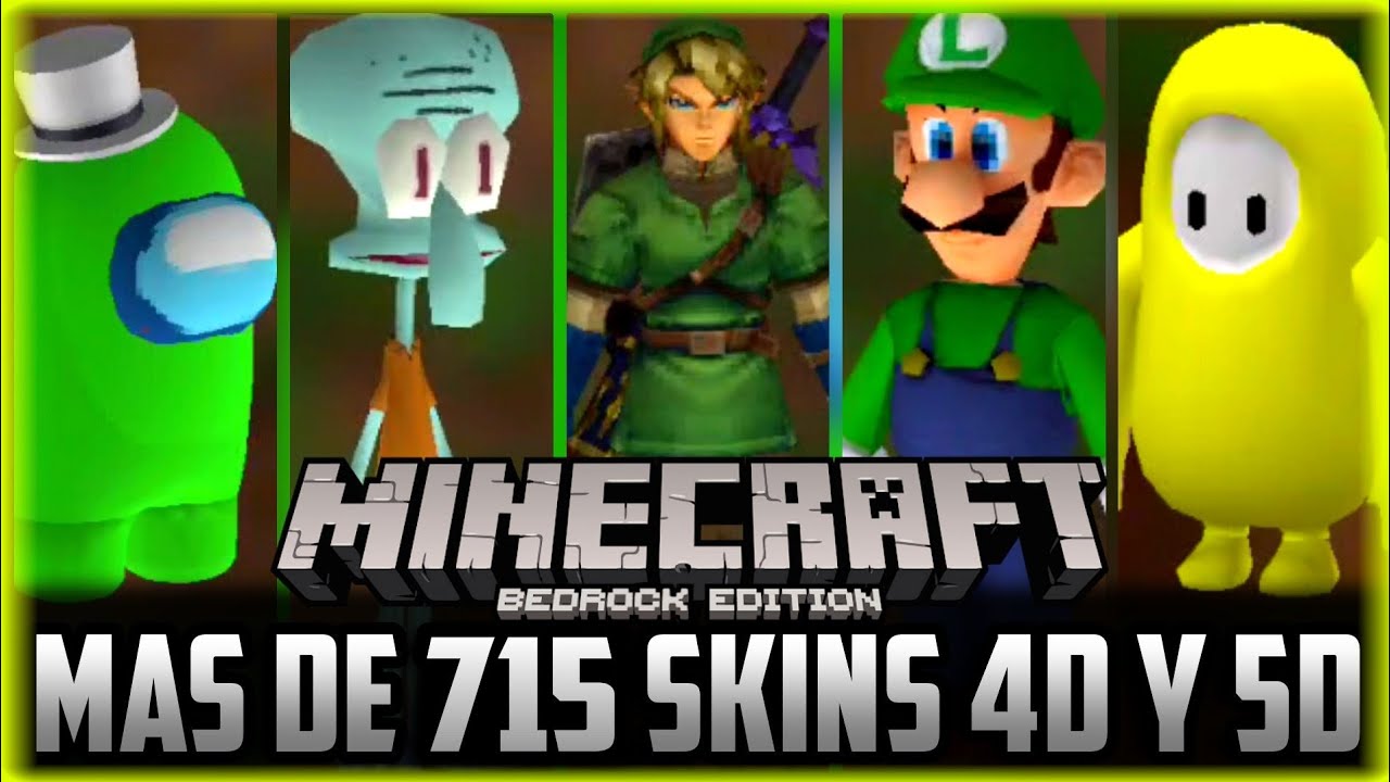 PACK DE MÁS DE 715 SKINS Y CAPAS 4D y 5D PARA MINECRAFT PE - Dragon ...