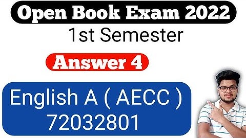 DU SOL 1st Semester English A ( AECC ) Answer 4 2022