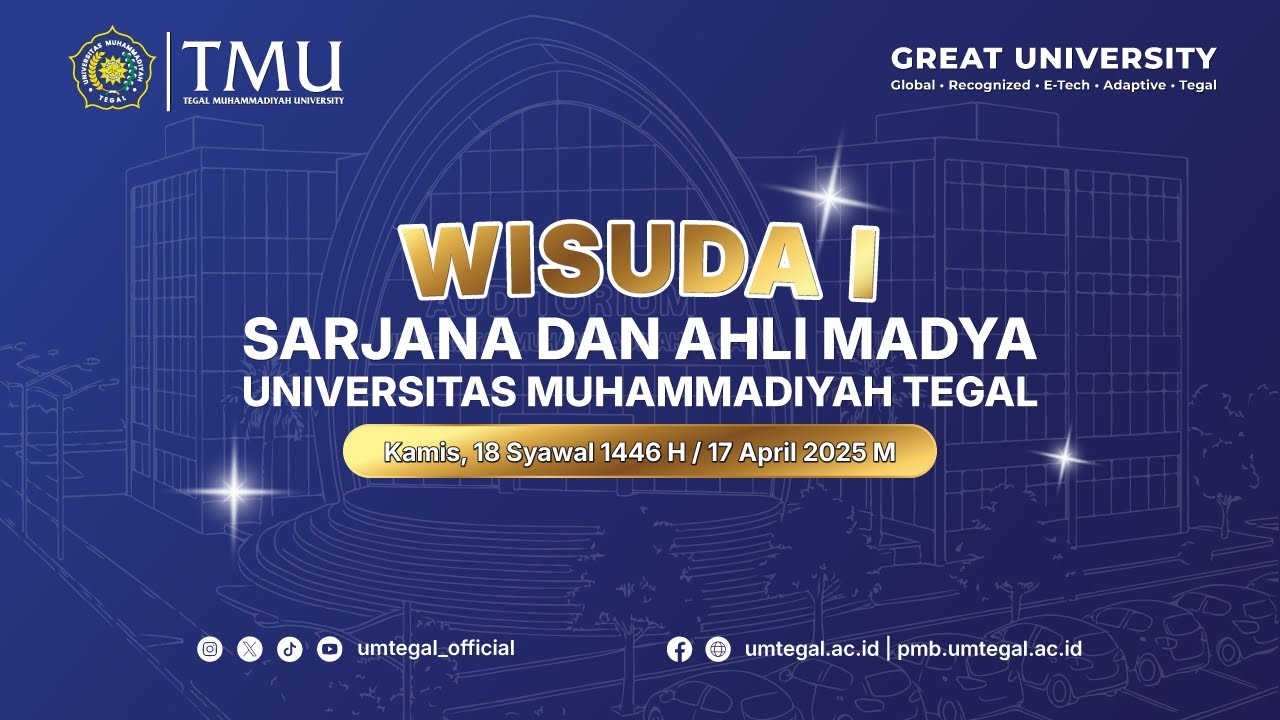 🔴 Live Wisuda ke I Tegal Muhammadiyah University 2025