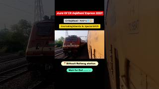CR Rajdhani Express Overtaking With WAP-4 🥶🔥🔥 #shorts #train #crrajdhani #youtubeshorts