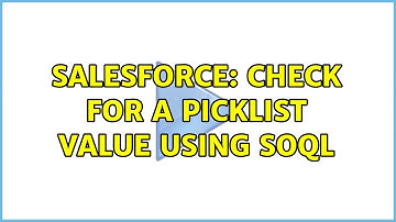 Salesforce: Check for a picklist value using SOQL (2 Solutions!!)