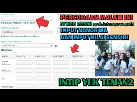Percobaan di WEB Resmi ppdb.jatengprov.go.id - PPDB Jateng SMA SMK 2022