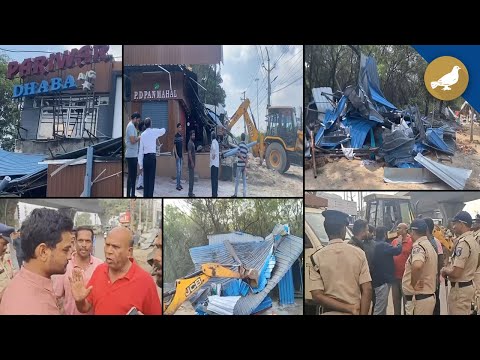 GHMC razes footpath encroachments at Aramgarh - SIASAT