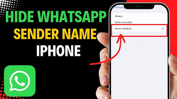 How to Hide WhatsApp Sender Name on iPhone!