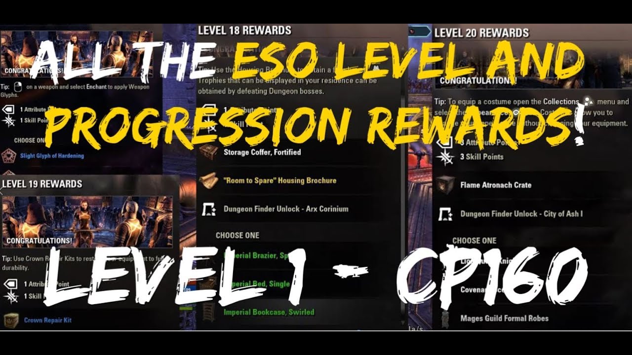 All Leveling Rewards: From 1 to CP160 & What You Can With Them | ESO University