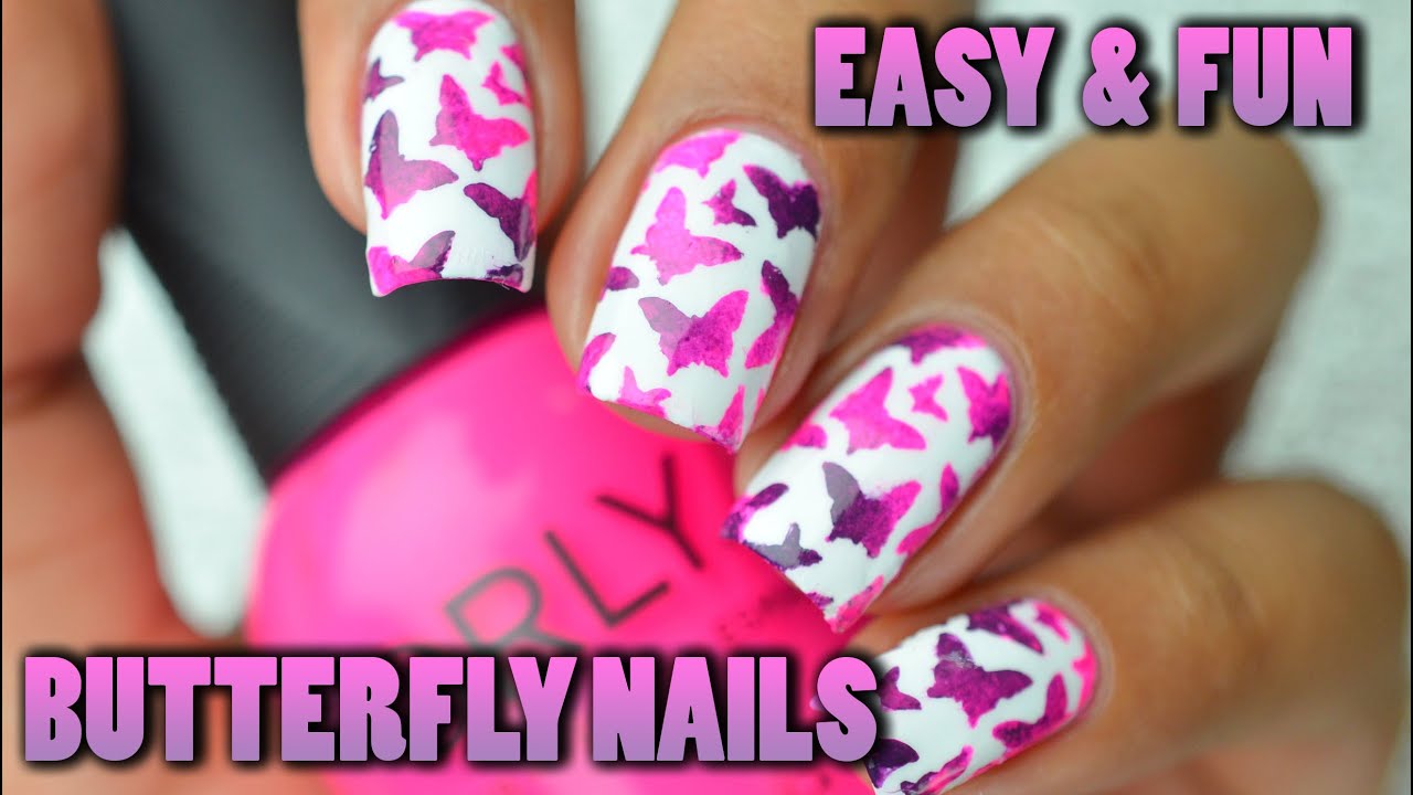 3. Quick and Easy Butterfly Nail Design - wide 6