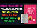 NIOS Music Practical File PDF Solution 2025-26 Tutorial