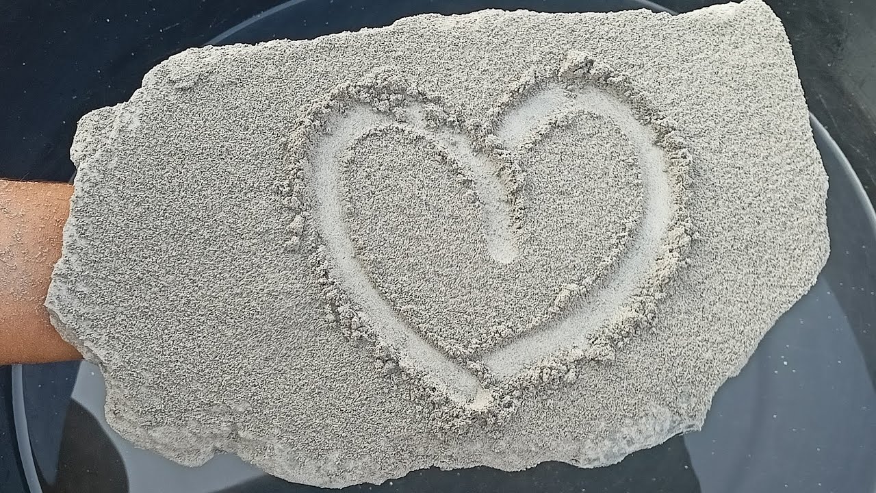 ASMR Very Soft Dusty Pure Cement Smoothy Chunks dipping Crumble on Lots of Water 🌊💦🌀💦💦🌀🌀