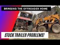 Collecting the v8 offroad challenge truck with my landrover defender stuck trailer causes issues