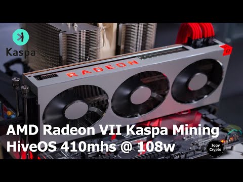 AMD Radeon VII Kaspa Mining HiveOS 410mhs @ 108w