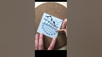 A Daily Zentangle Practice tile featuring the tangles Onamato, Bales, Crescent Moon, & Rain. #shorts