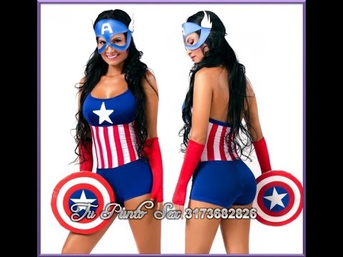 DISFRAZ DE CAPITAN AMERICA PARA MUJER - YouTube
