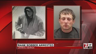 Man arrested for bank robbery in Lavonia, Ga.