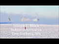 Ghost ship emerges through lake superior sea smoke