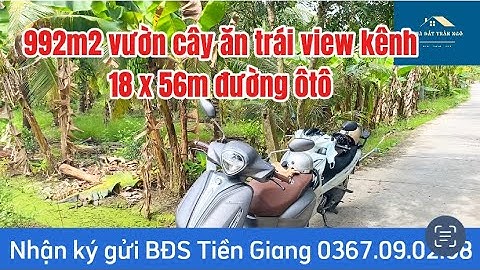 T.447_Bán 992m2 vườn cây ăn trái viêw kênh đường đan 2.5m Long Hưng Châu Thành Tiền Giang