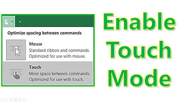 Enable Touch Mode in Excel #short #shorts