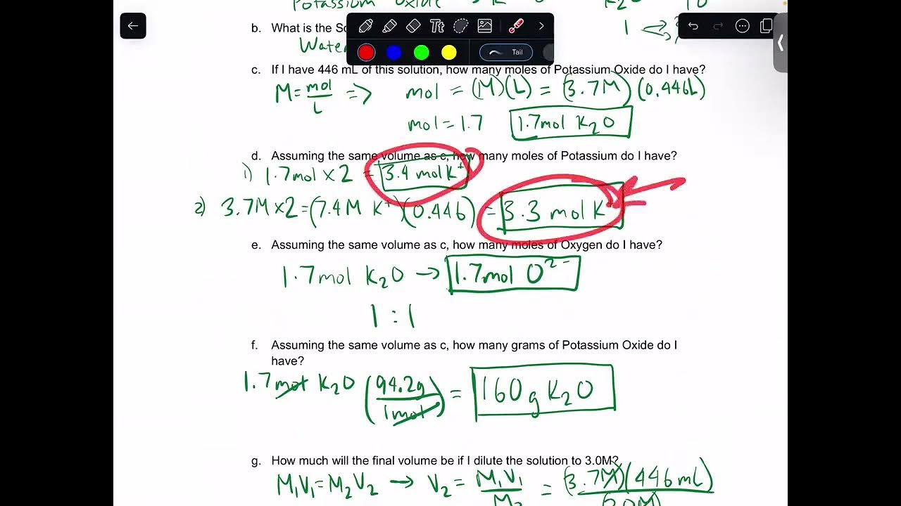 Molarity and Solutions Practice Test - YouTube